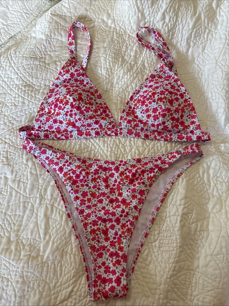 Shein Women's Bikini Size Medium Floral 2 Piece