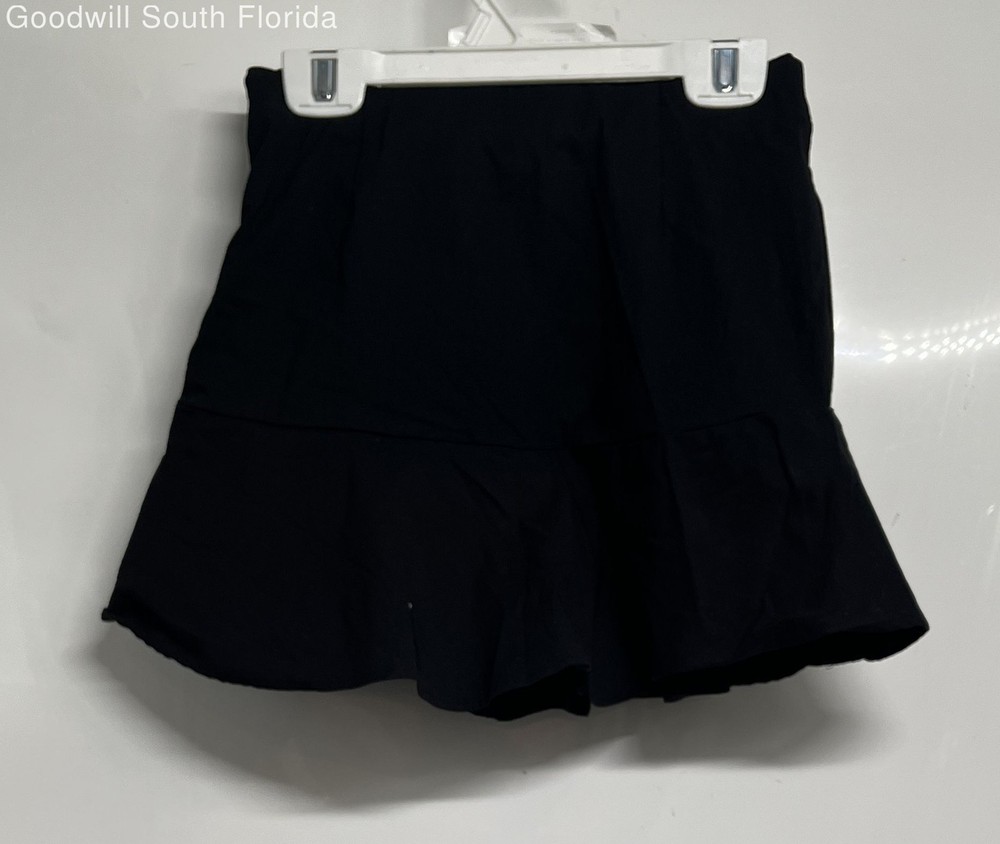 Zara Womens Black Regular Fit Flat Front Side Zip Mini Skirt Size X-Small