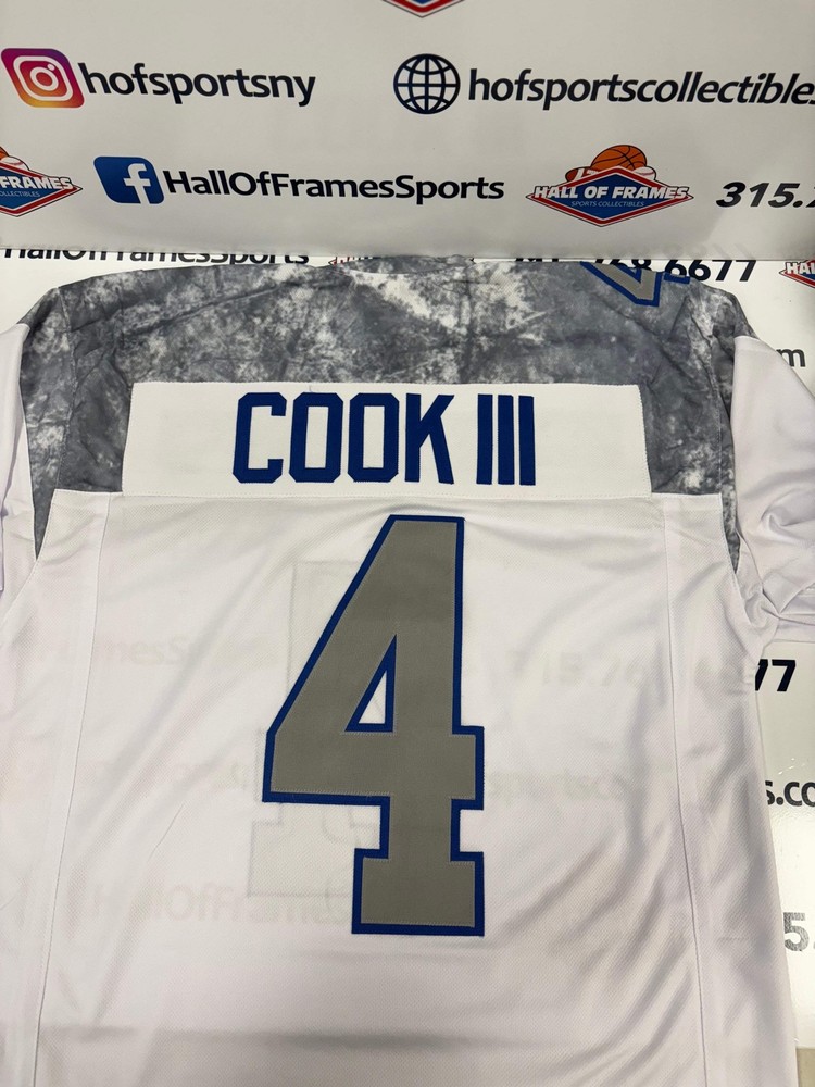 James Cook Bills Sewn Stitched Rivalry Custom Jersey Xl