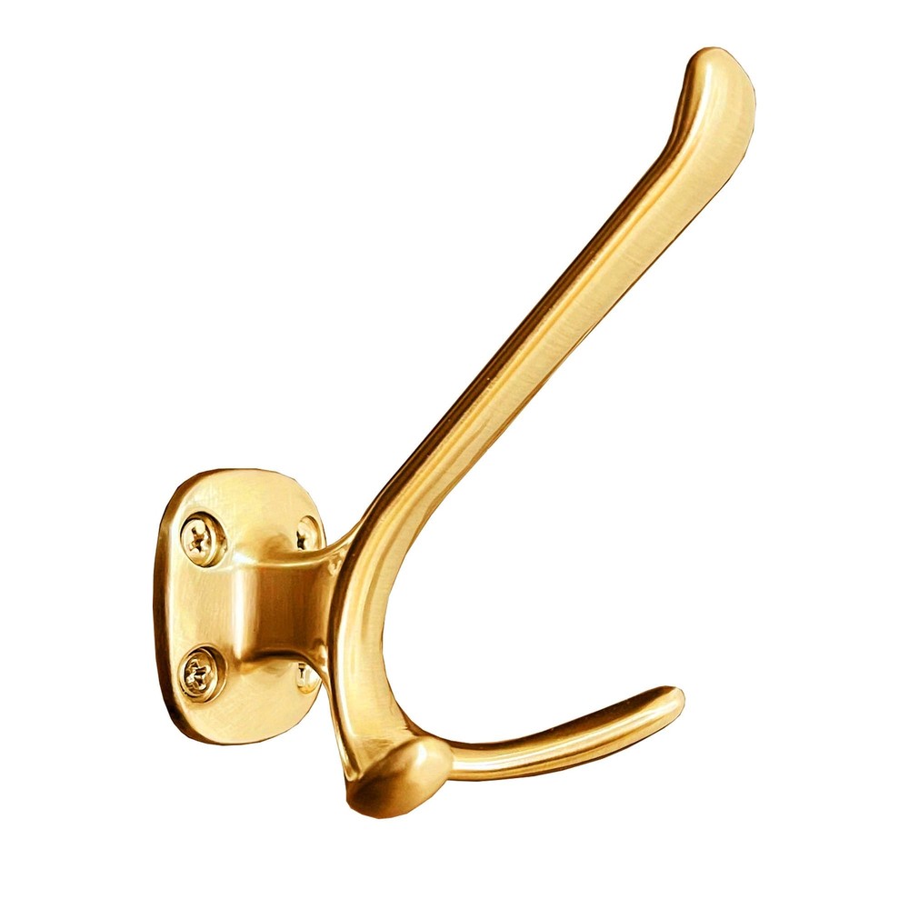 Big Heavy Duty Three Prongs Coat Hooks Wall Mounted with 8 Screws (Two Types ...
