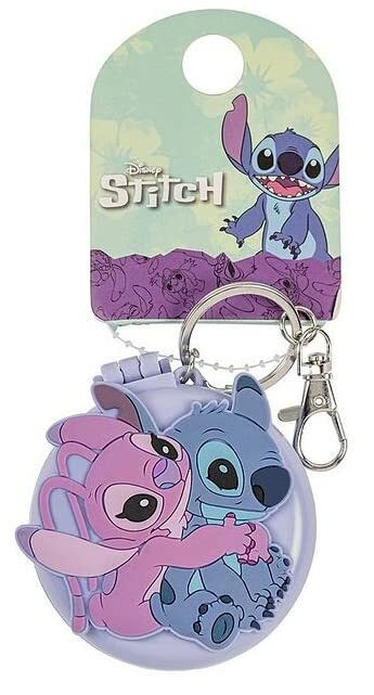 Disney -  Lilo And Stitch Blue And Pink Compact Mirror And Hairbrus... ACC NEW