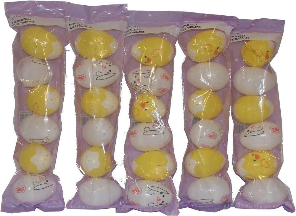 Six Bunny And Chick Eggs Set 5 Pack Easter Decor Gifts