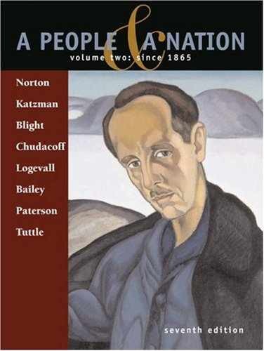A People and a Nation Volume 2: - Paperback, by Norton Mary Beth; - Acceptable