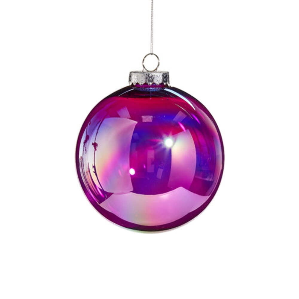 Shatterproof Seamless Purple Iridescent Ball Ornament 6