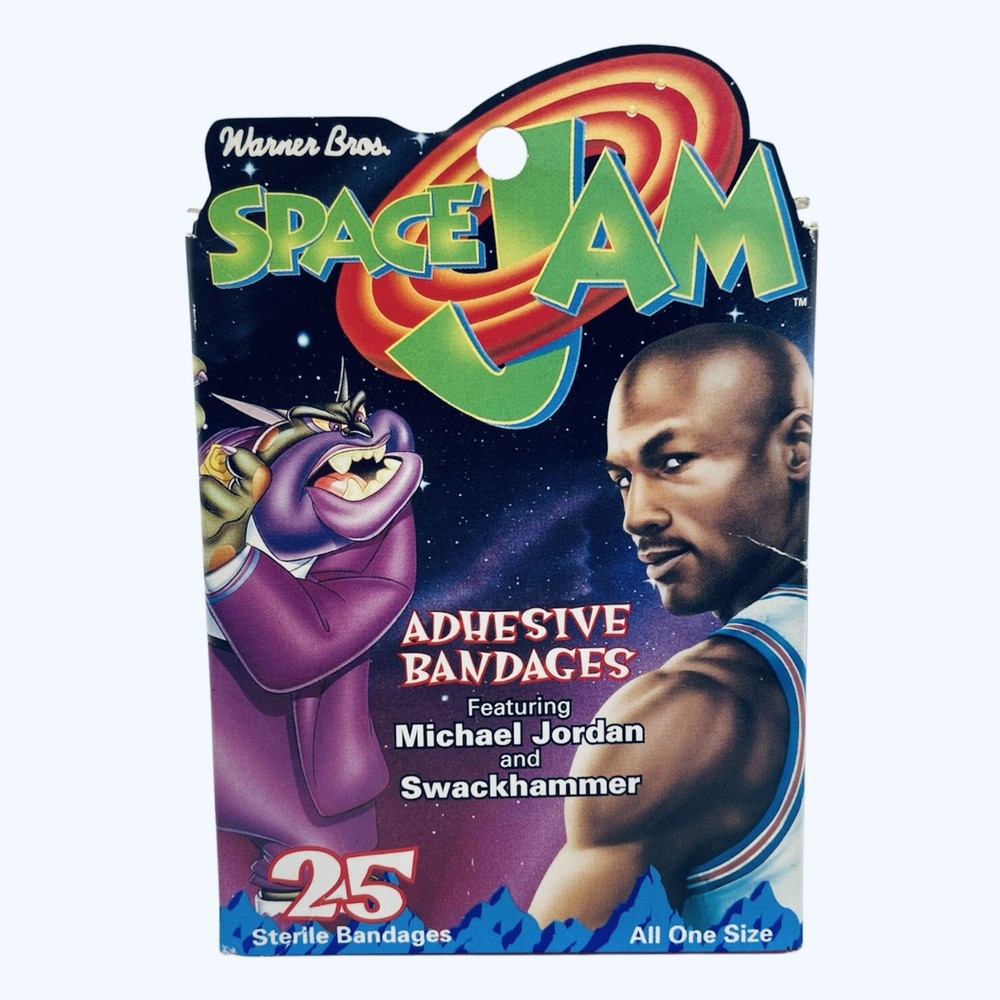 Vintage NOS 1996 Space Jam Adhesive Bandages Michael Jordan Swackhammer
