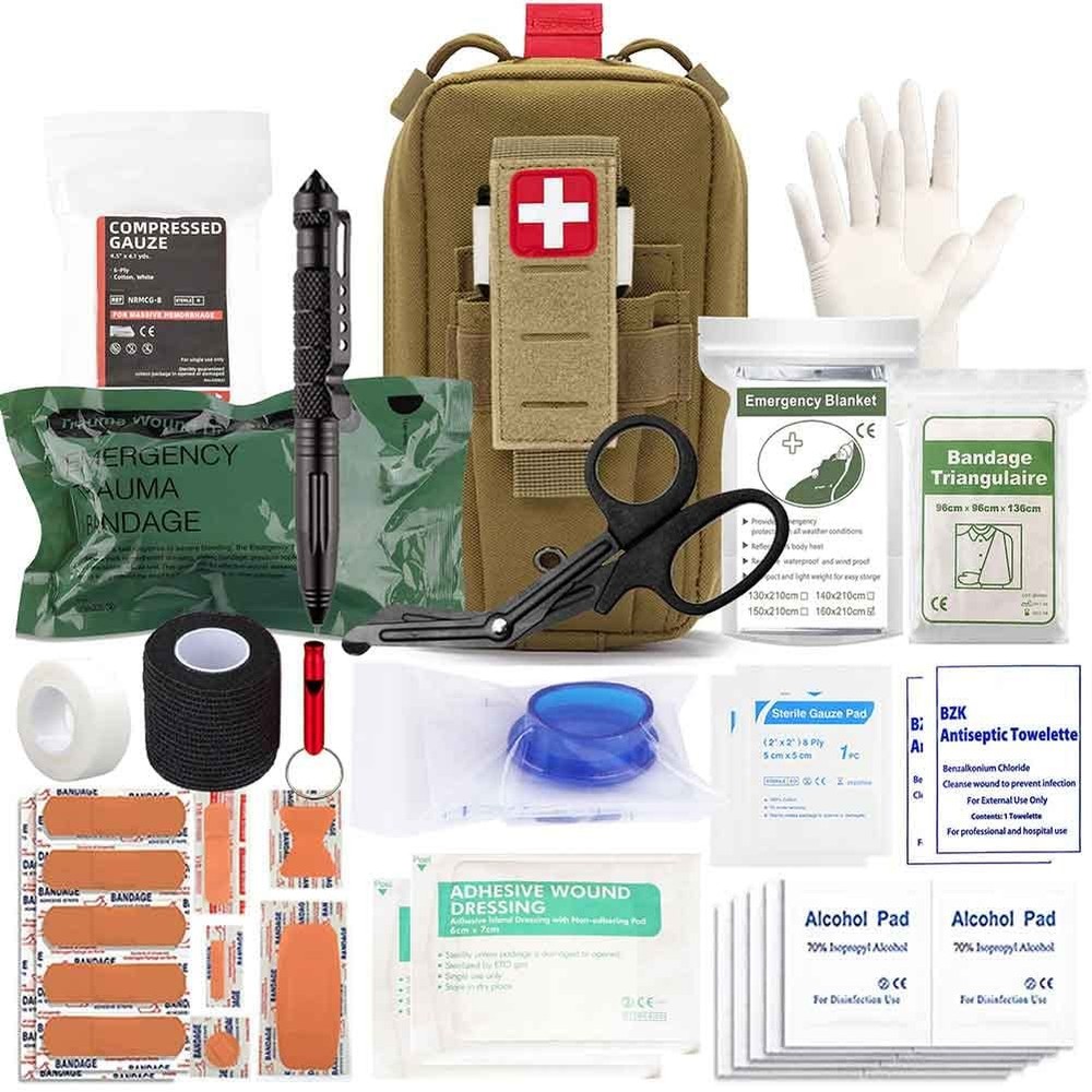 Tactical IFAK Trauma First Aid Kit with MOLLE Attachment