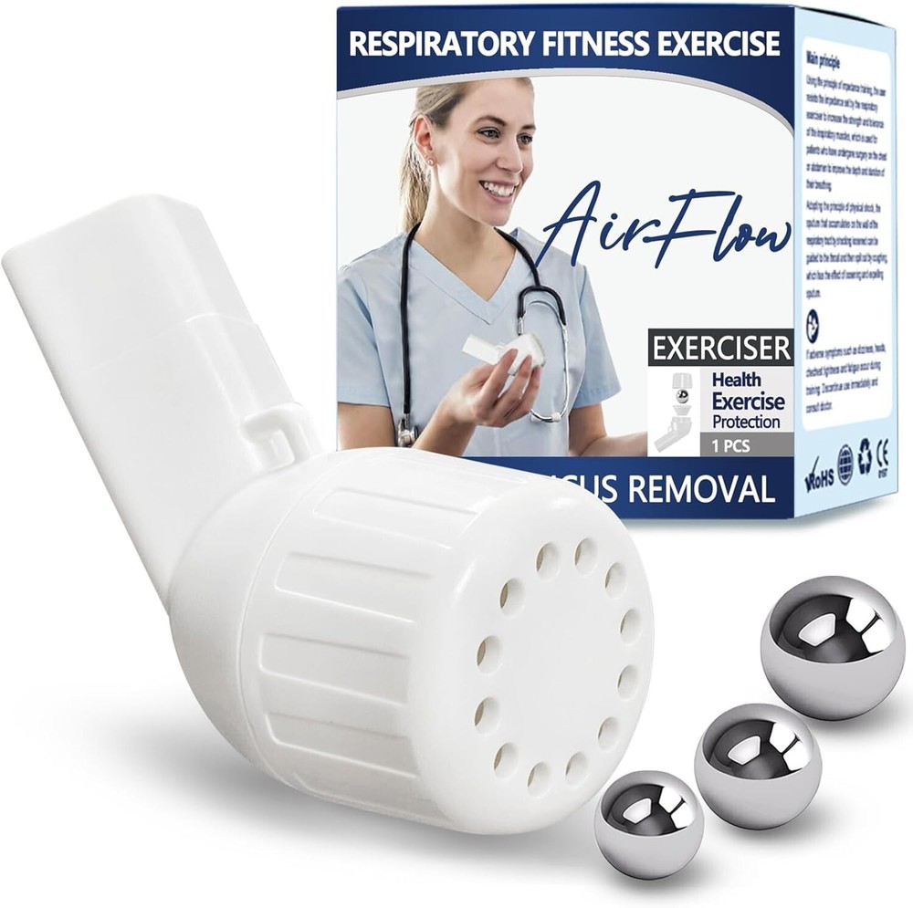 Breathing Exercise Device for Lungs Acapella Flutter Valve Natural Mucus Clear