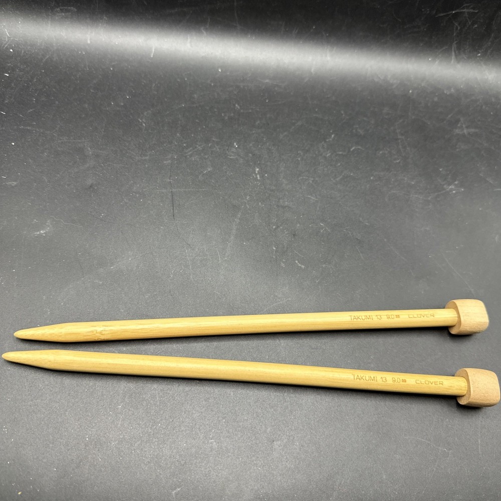 Clover Takumi Bamboo Single Pointed Knitting Needles #13 9”long (9.0mm)