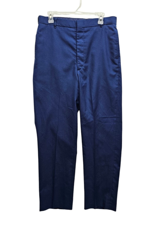 Defense Logistics Agency Navy Pants Size 34L-V Wool Blend By Bernard Cap 33x31-image