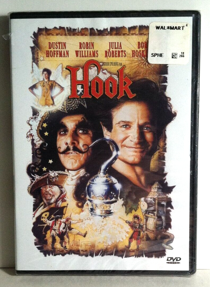 Hook DVD 1991 Robin Williams Dustin Hoffman Julia Roberts Brand New Sealed