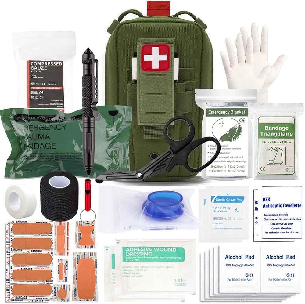 Tactical Trauma Kit Emergency First Aid Stop The Bleed IFAK Refill Med Supplies