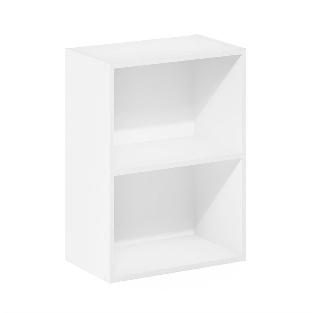 2-Tier Open Shelf Bookcase, White