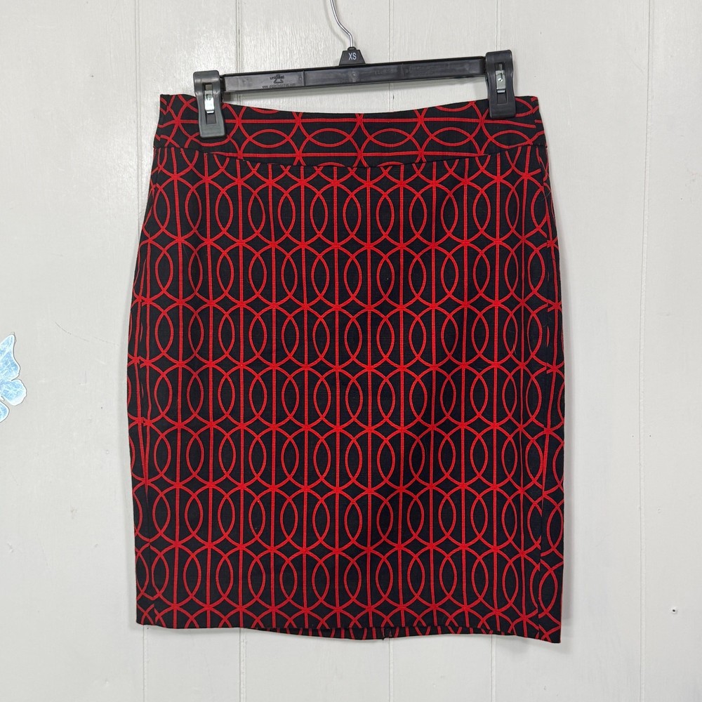 Banana Republic Womens Straight Pencil Skirt Size 4 Petite Blue Red Office New