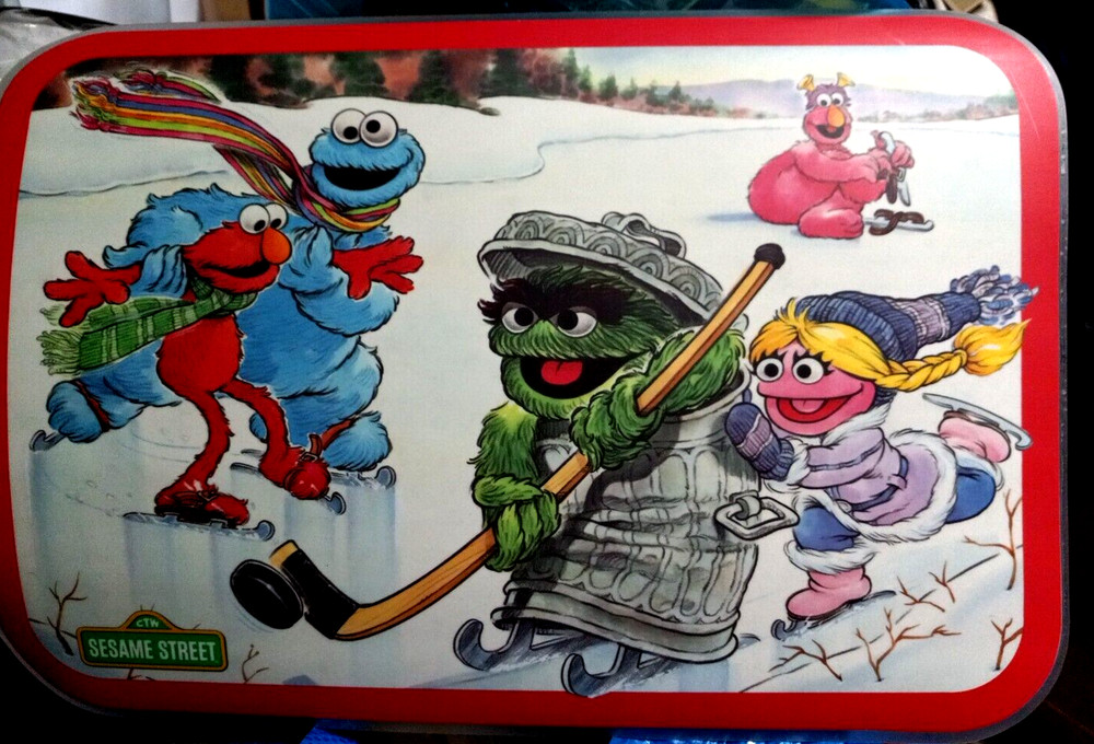 Sesame Street 4 Placemats  Double Sided Laminated Vintage Made In U.S.A Actively