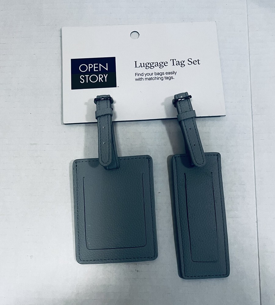 2-Piece Poly Leather Luggage Tag Set by Target Open Story Brand-image