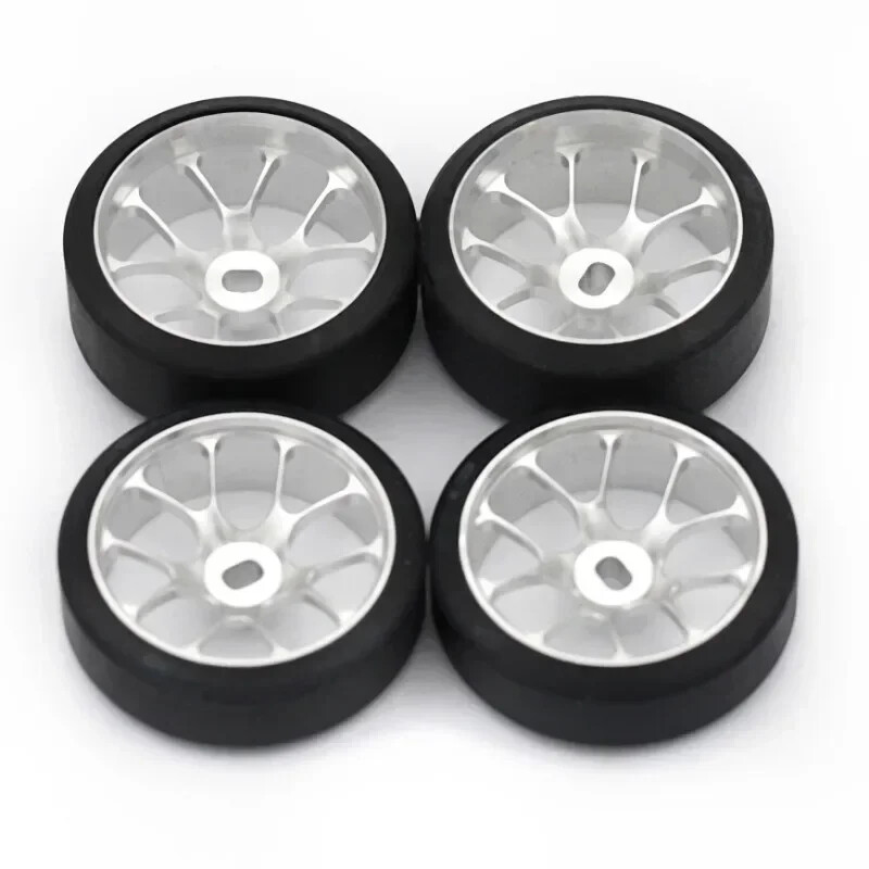 2.5/5.5 Degrees Hard Plastic Drift Tires Metal Wheel Rim for MINI-Z 1/28 RC Car