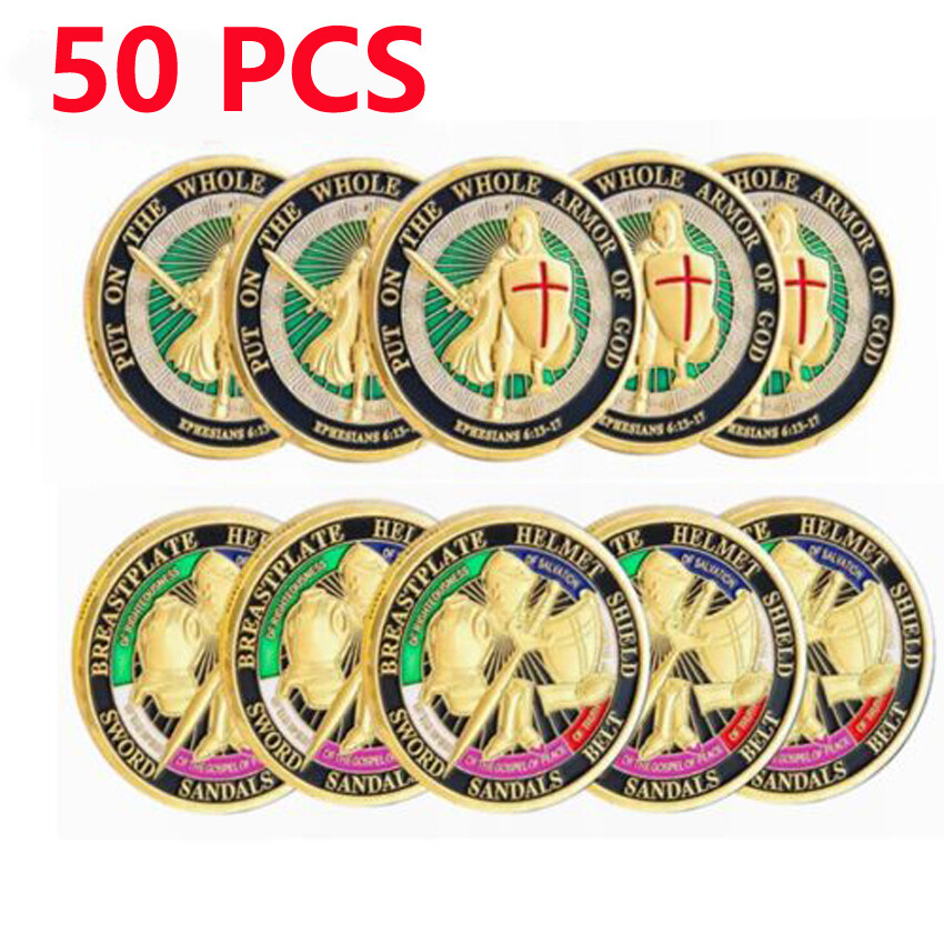 50Pcs On Armor Coin Commemorative Challenge Whole Put Collection God Of the Gift
