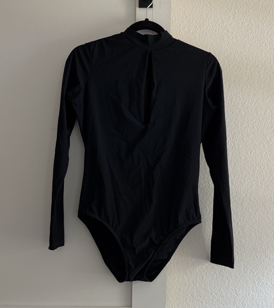 Lenny Niemeyer Elegant Black Long Sleeve One Piece Swimsuit