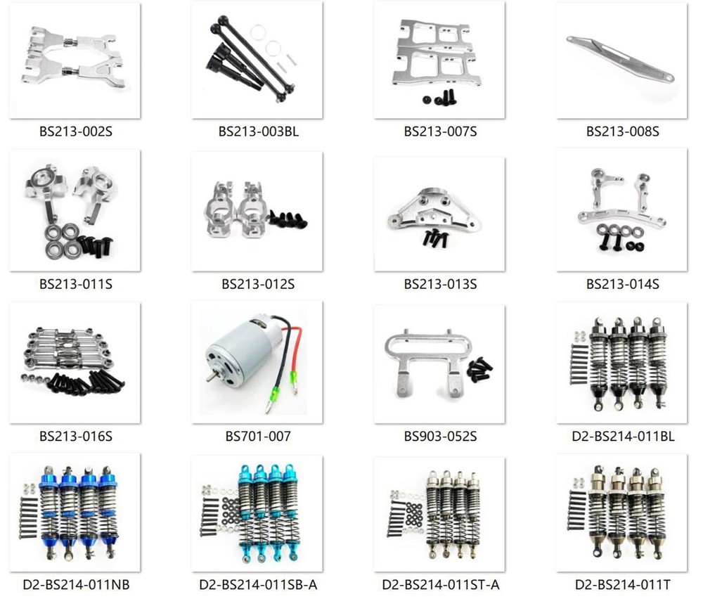 Alloy Upgrade Parts Silver For 1:10 Redcat Blackout XTE PRO XBE SC Racing Rc Car