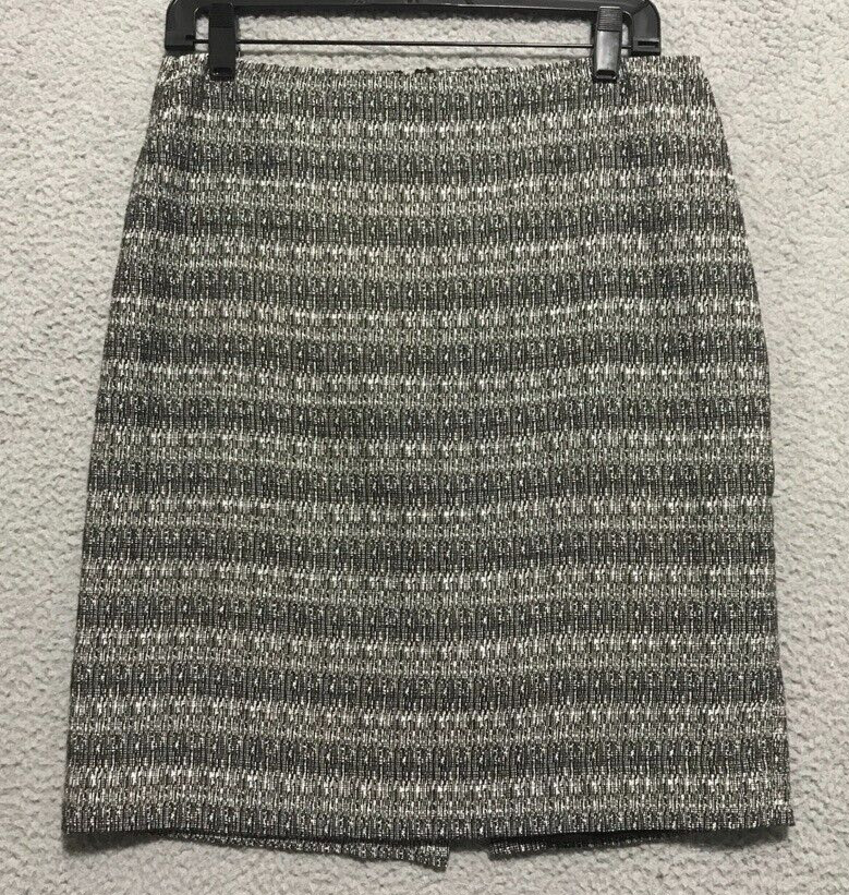 Anne Klein Pencil Skirt Womens Size 6 Lined Career Black & White