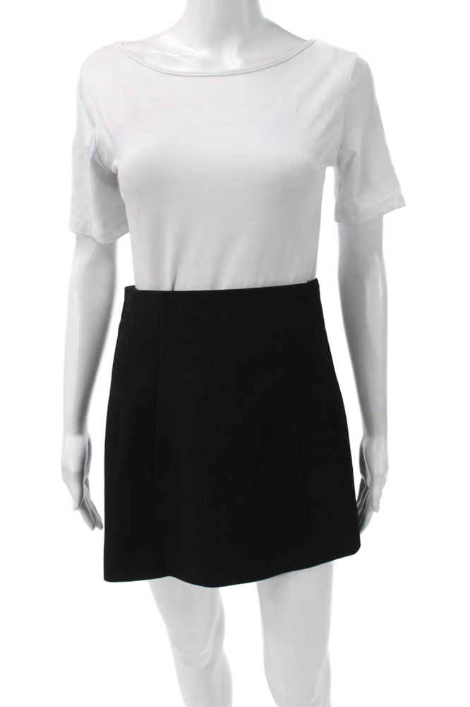 Zara Women Straight Pencil Skirt Black Mini Polyester Blend Zip Size SFree Shipping in US $100+ Orders | $6.95 Orders Below
