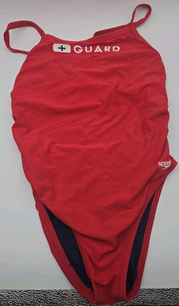 Speedo Women's Guard Lifeguard Endurance One Piece Red Size 38  (Womens 12)