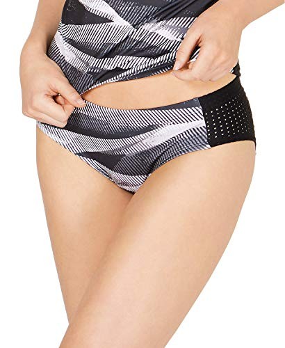 NIKE NWT Line Up Printed Swimwear Hipster Bikini Bottoms ONLY Black Size L