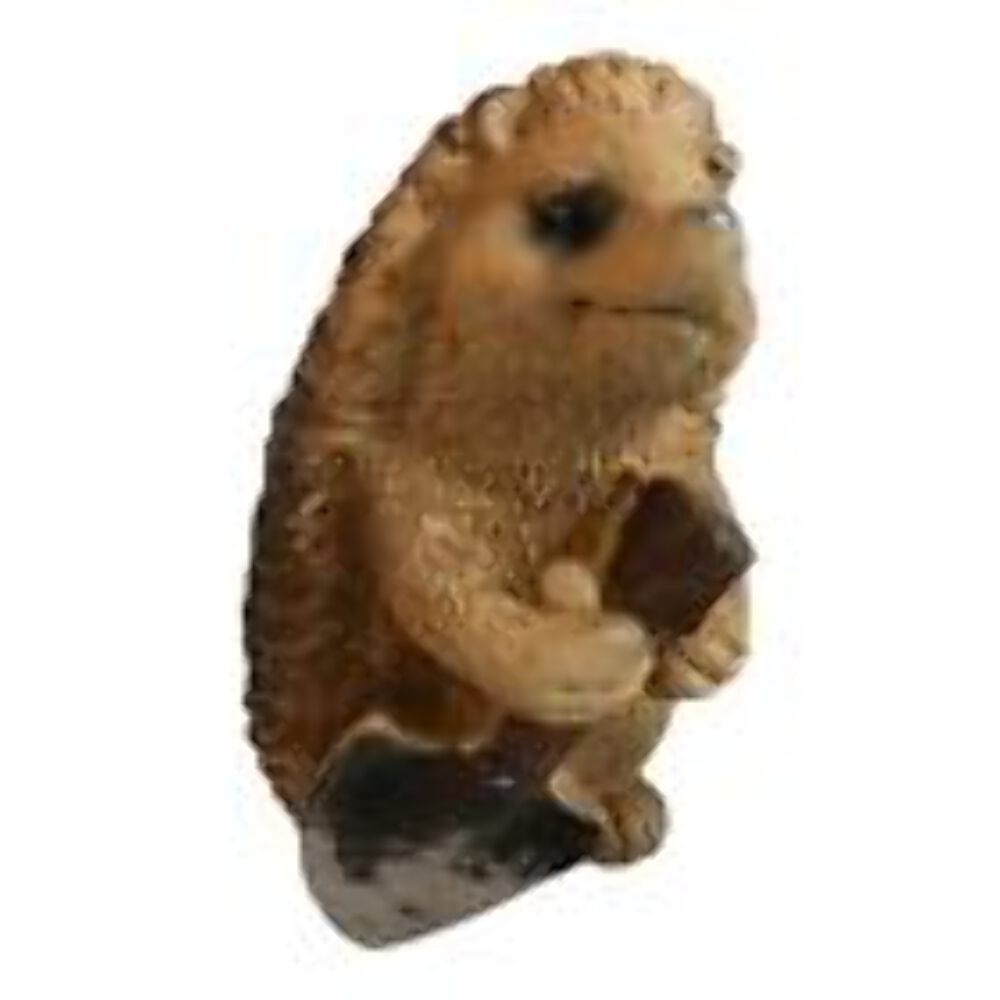 2573 - 3 Inch Cute Hedgehog Figure With Attached Shovel Tool For Crafts And Quic