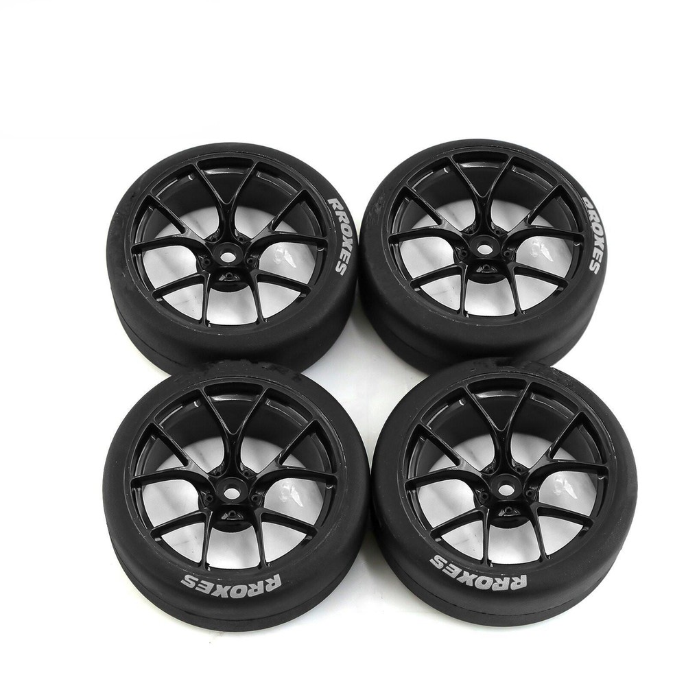 4PCS Alloy Wheel Hub Tires for Tamiya TT01 TT02 HPS HPI 1/10 RC Car Upgrade