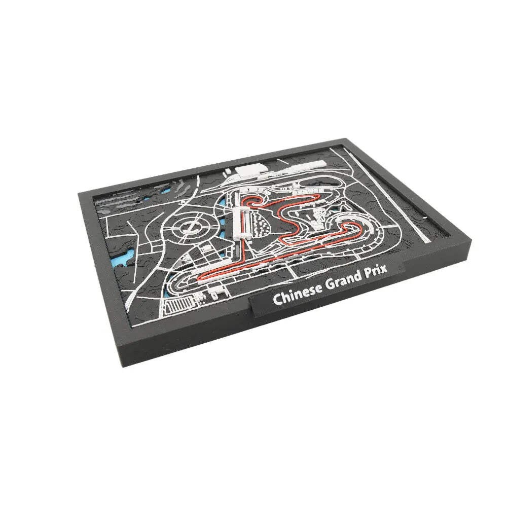 Chinese Grand Prix 3D Circuit Map - Framed Track Model