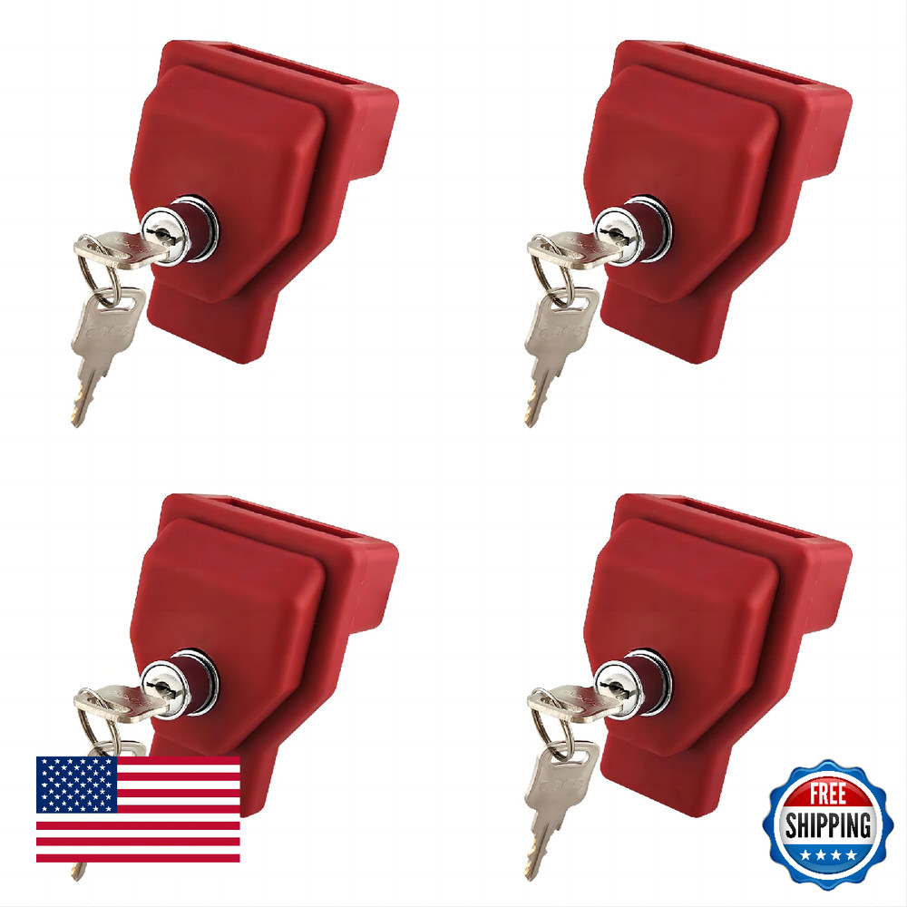 NAKAKEKO Plastic, Glad Hand Lock, Keyed Alike Pair (4-Pack) for Tractor Trailer