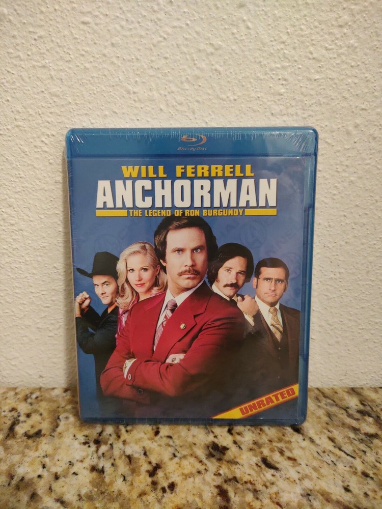 Anchorman (Brand New Blu-ray 2004) UNRATED Cut! The Legend of Ron Burgundy