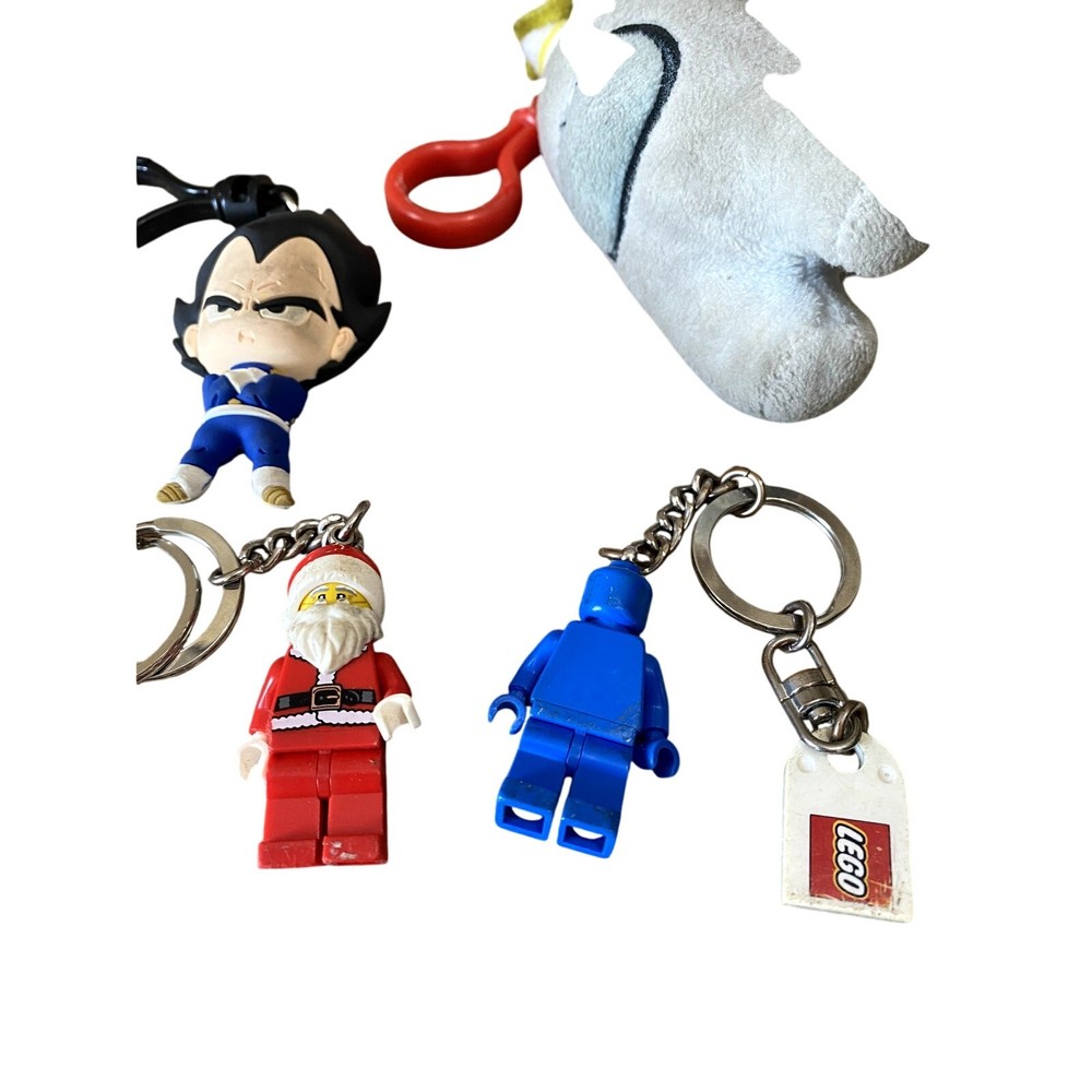LEGO Figures Keychain Lot with Vegeta and Among Us Characters  