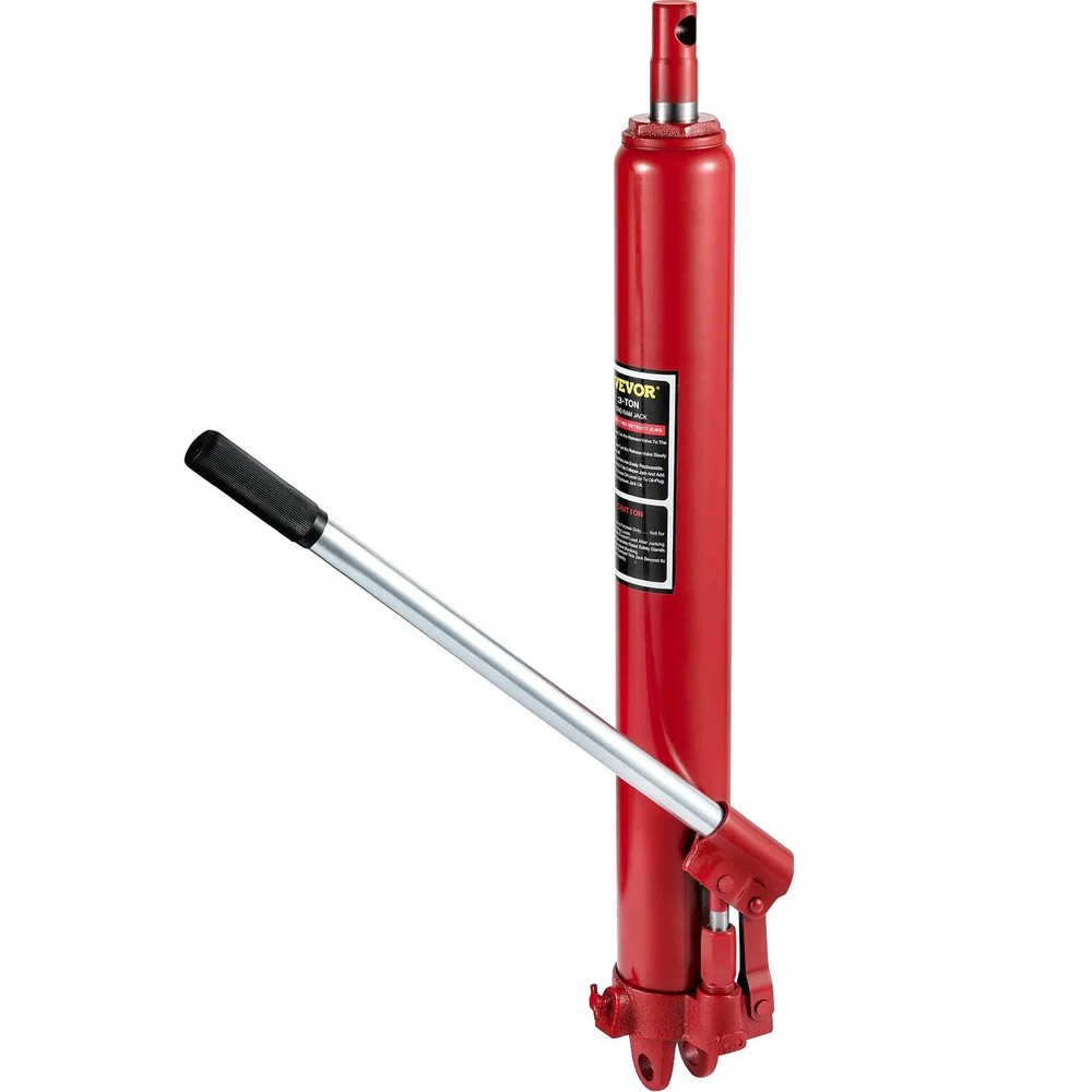 Hydraulic Long Ram Jack, 3 Tons/6600 lbs Capacity, with Single Piston Pump and C