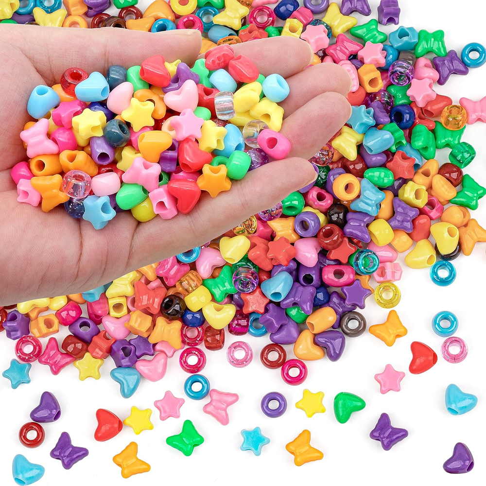 900 Colorful Pony Beads for DIY Bracelets and Jewelry Making