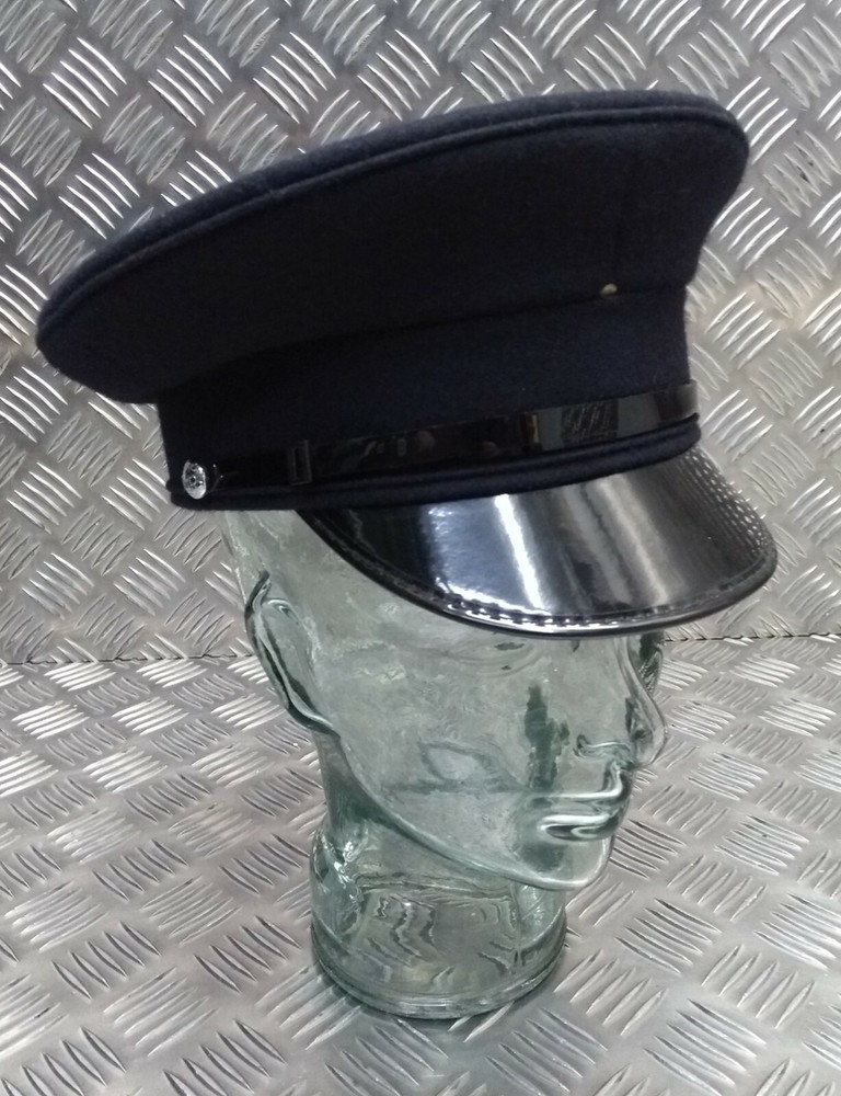 Dress Hat With ER Buttons & Chinstrap Navy Blue Parade Peak Cap Size 57cm