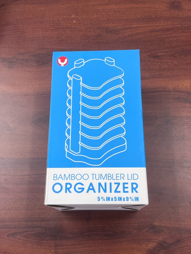 YAJR Bamboo Tumbler Lid Organizer 5 1/2