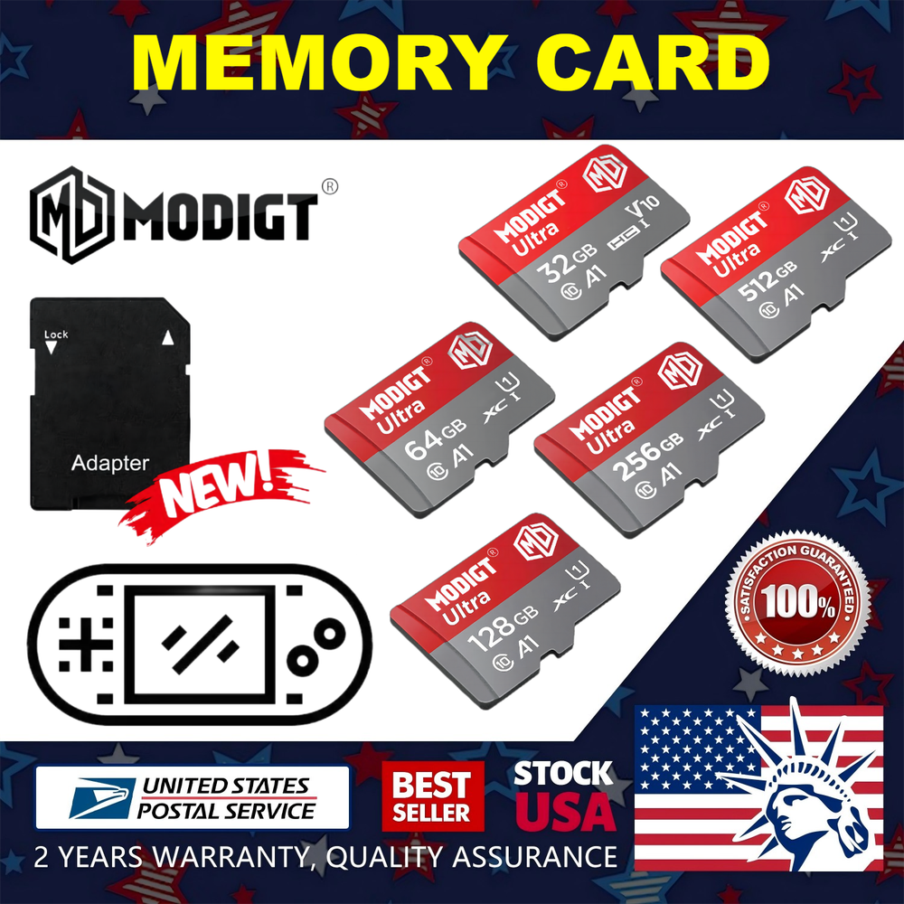 MODIGT Micro SD Card Memory 32GB 64GB 128GB 256GB 512GB Lot Extreme Ultra Series