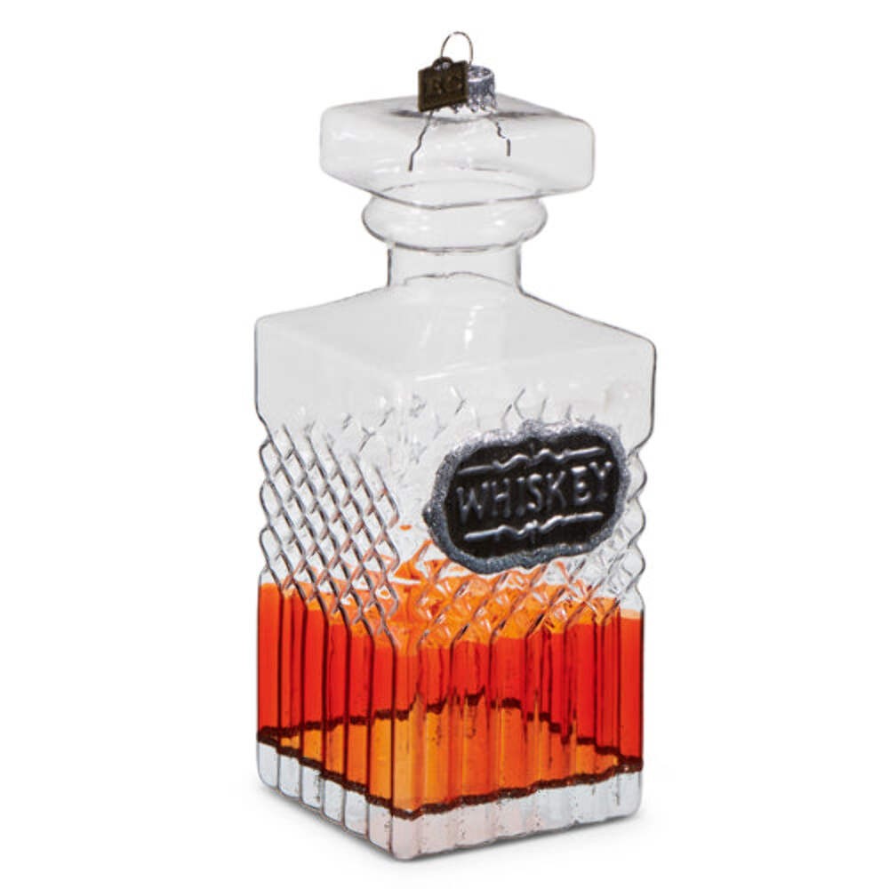 Grand Whiskey Decanter Glass Ornament 6.5