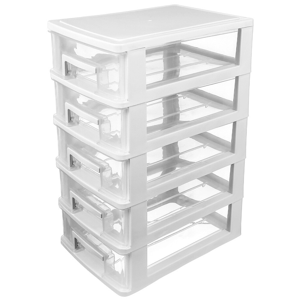 5 layer Storage Cabinet Plastic Drawer Type Closet Dustproof Storage Case