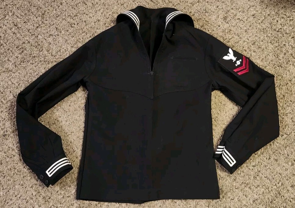 DEFENSE LOGISTICS AGENCY USN CRACKERJACK JUMPER WOOL W/ ZIPPER 40 L-image