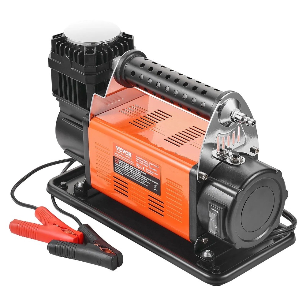 12V Heavy Duty Air Compressor - with Digital Pressure Gauge Tire Inflator Kit,