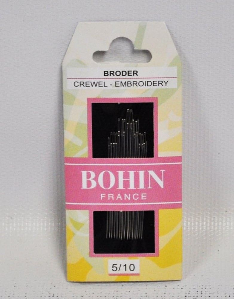 Bohin Embroidery Crewel Needles Assorted Sizes 5 to 10 Pack