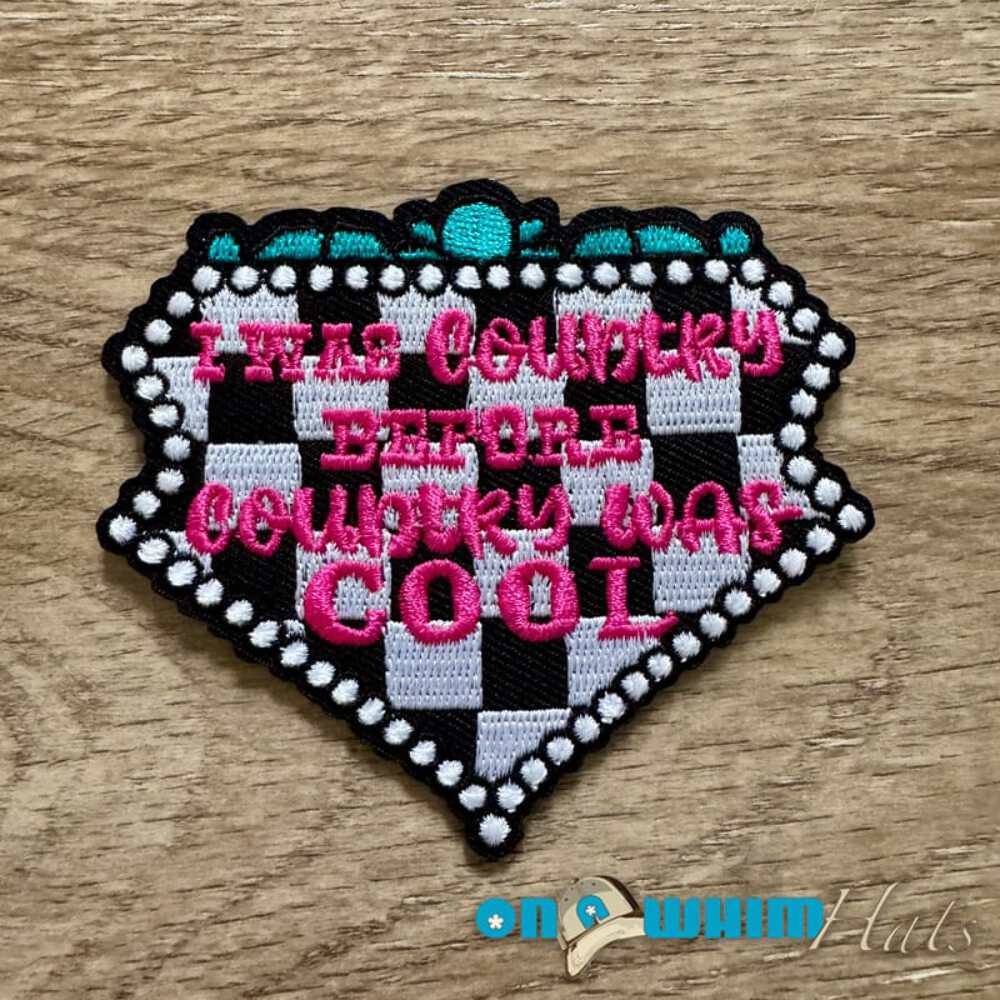 Country Cool Embroidered Iron-On Patch
