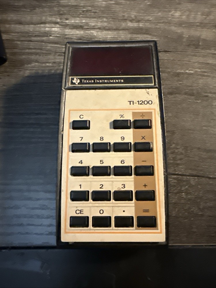 Vintage Texas Instruments TI-1200 Calculator Retro Collectible