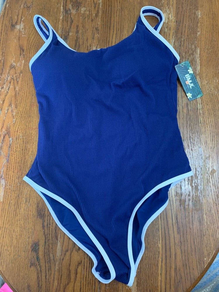Women's One Piece Swimsuit Sports Adjustable Strap, Dark Blue, XL