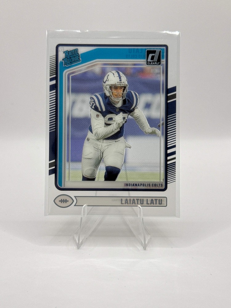 Laiatu Latu Rated Rookie #62 2024 Panini - Clearly Donruss Football