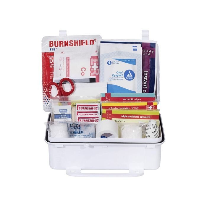 25-Person First Aid Kit in Durable Plastic Case
