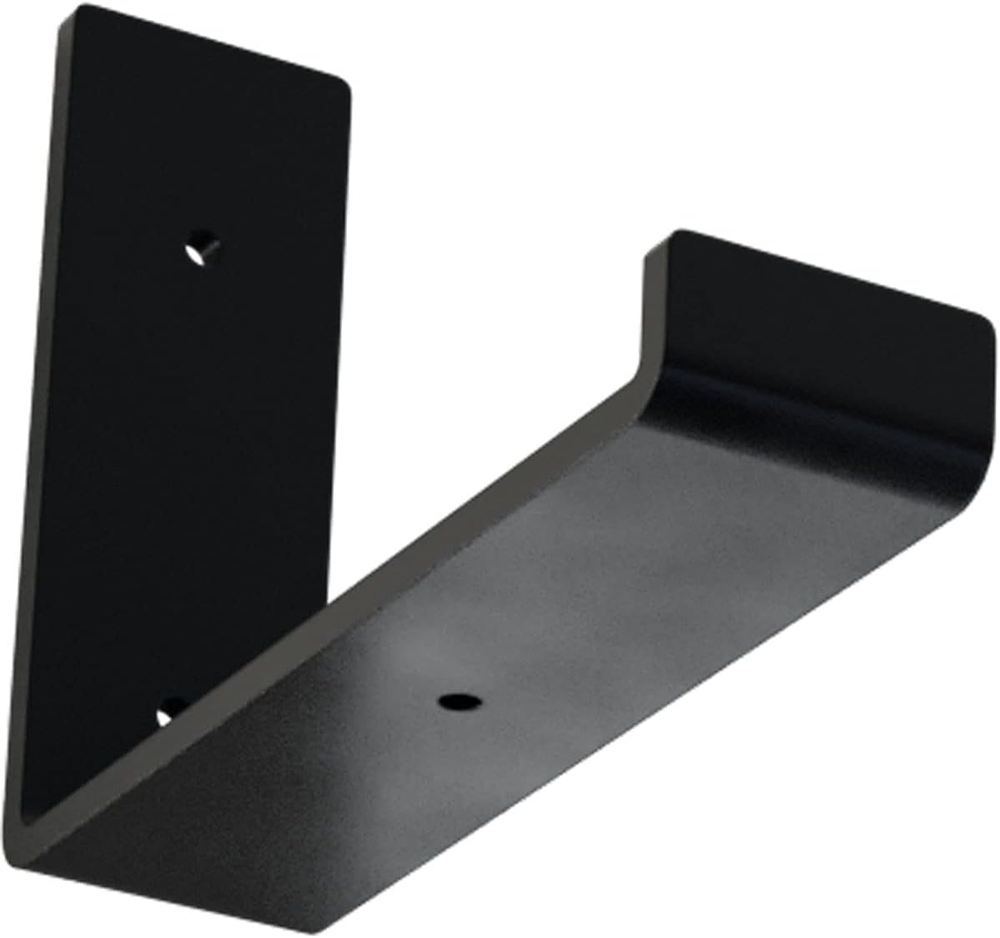 2x8x6-inch Black Powder-Coated Steel Hanging Shelf Bracket