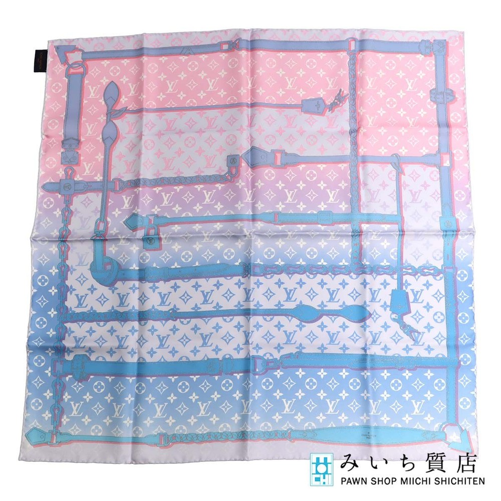 Louis Vuitton LV Carre 70 Silk Scarf Rose Pink M76146 Preowned